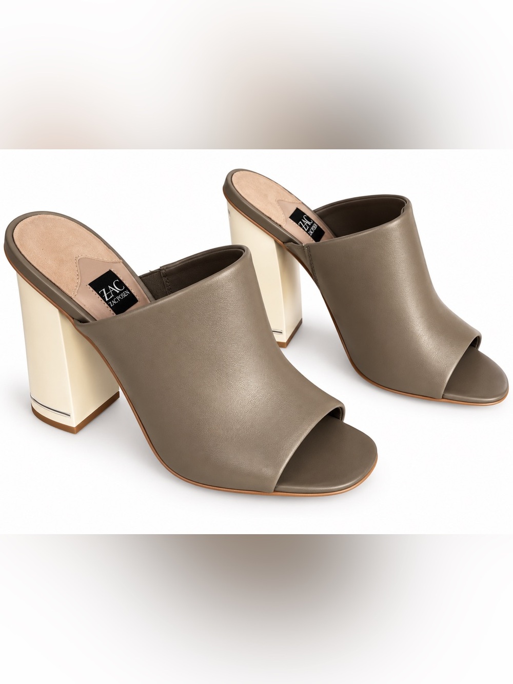 ZAC Zac Posen Vivica Leather Block Heel Size 10 NIB